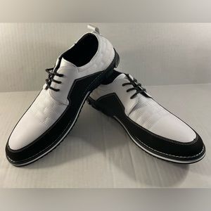 New COSIDRAM Men’s Black and White Oxfords, Size EU46/US11